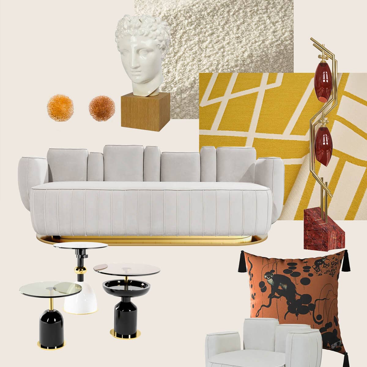 Interior design mood board ideas by theme