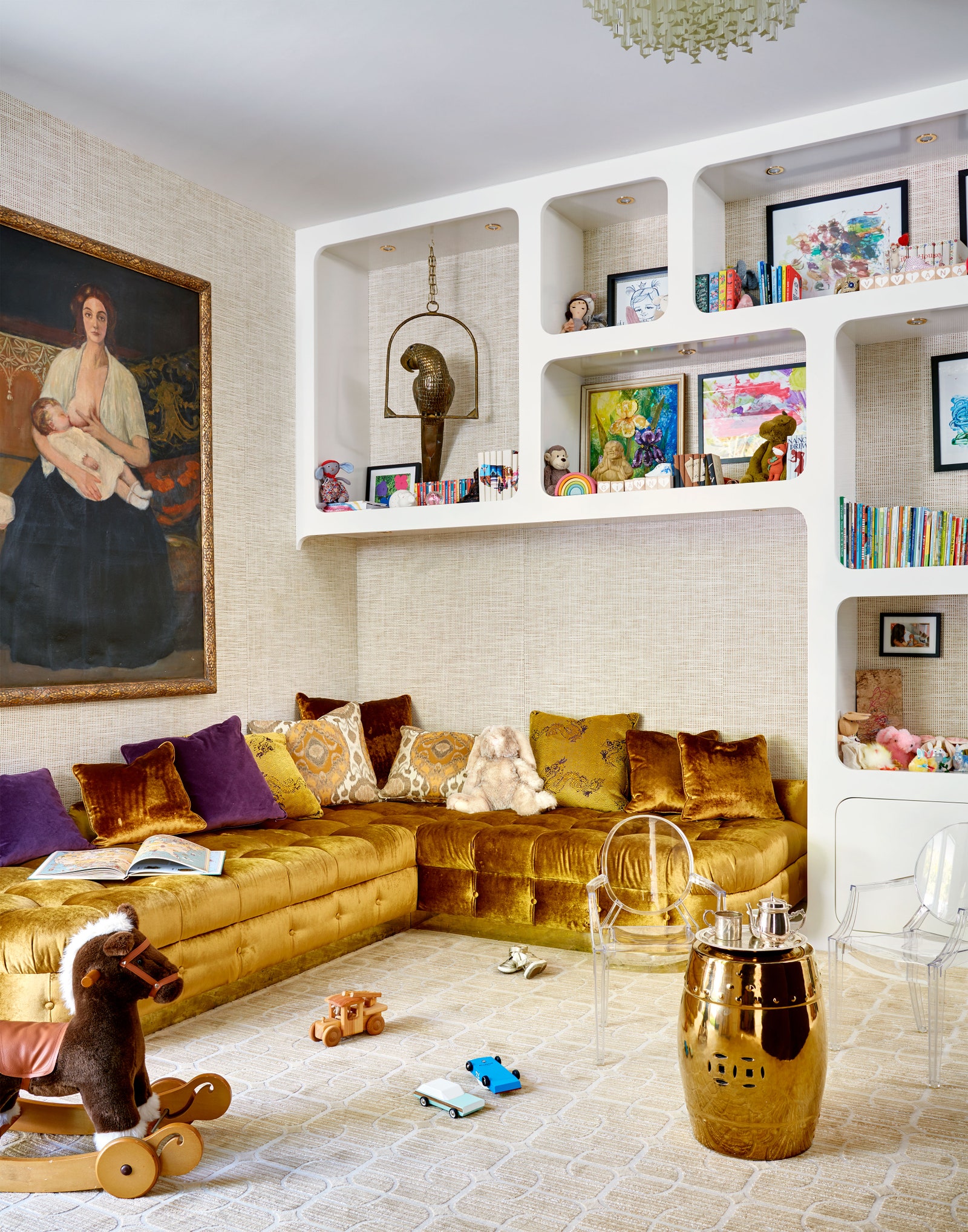 Maximalist living room designed by Lenny Kravitz