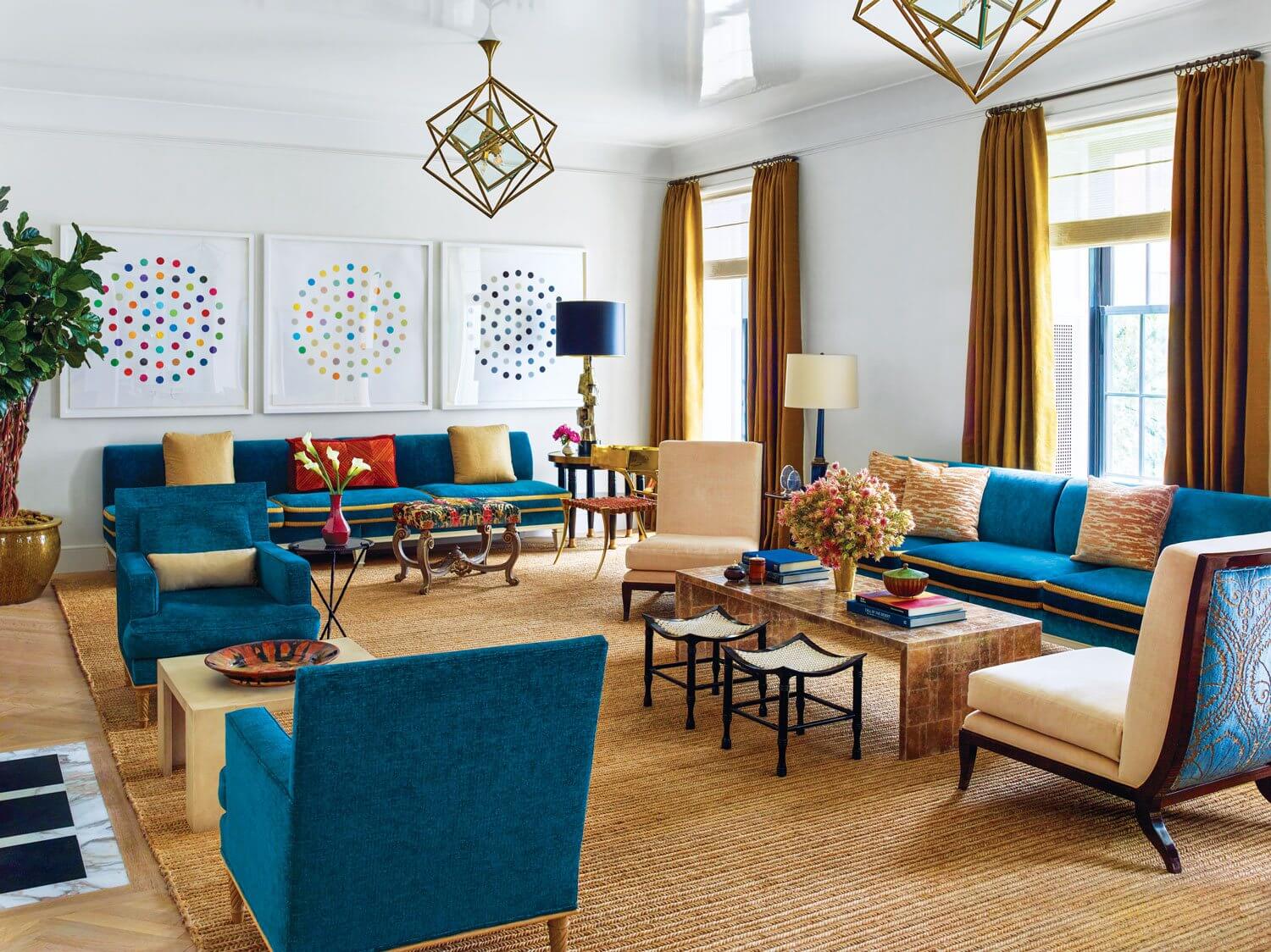 6 Hollywood Regency Living Room Ideas for When You're Feeling