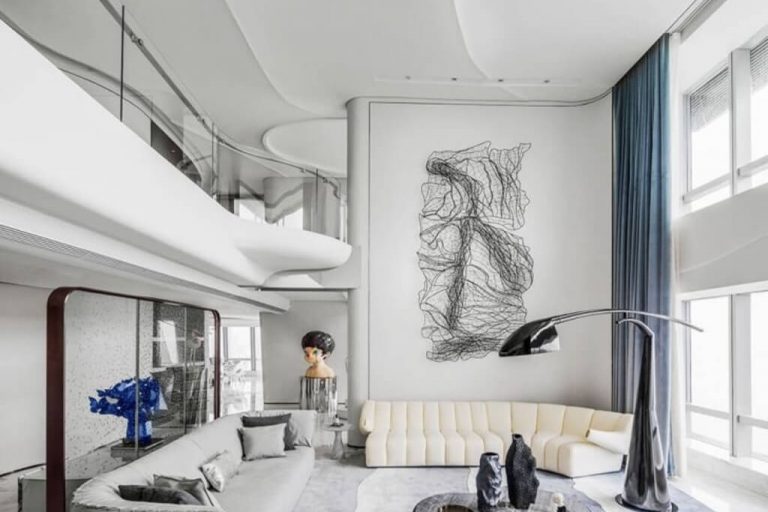 T.K. Chu Design Completes The Modern Duplex Apartment