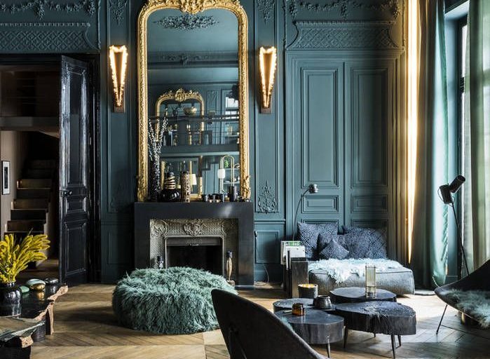 French high-society design style for interiors