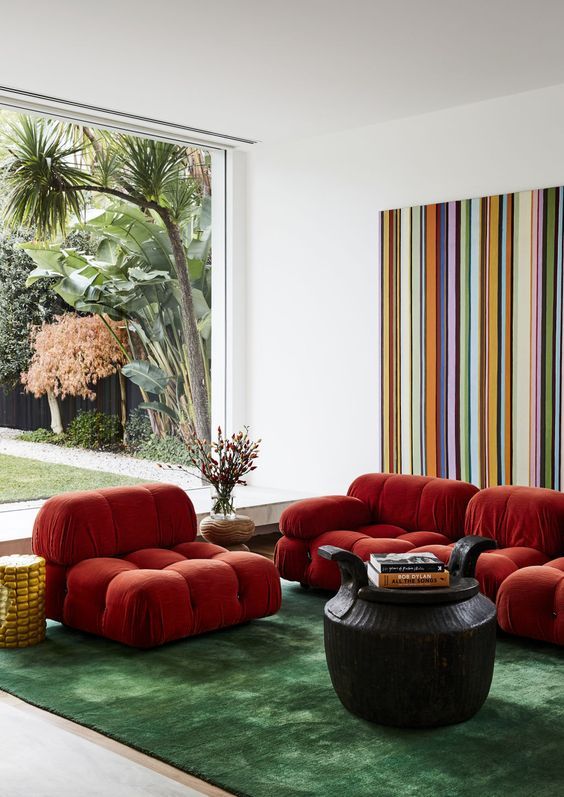 10 tips to design a red living room