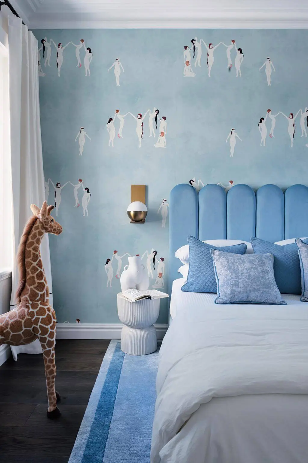 Kids bedroom in blue tones