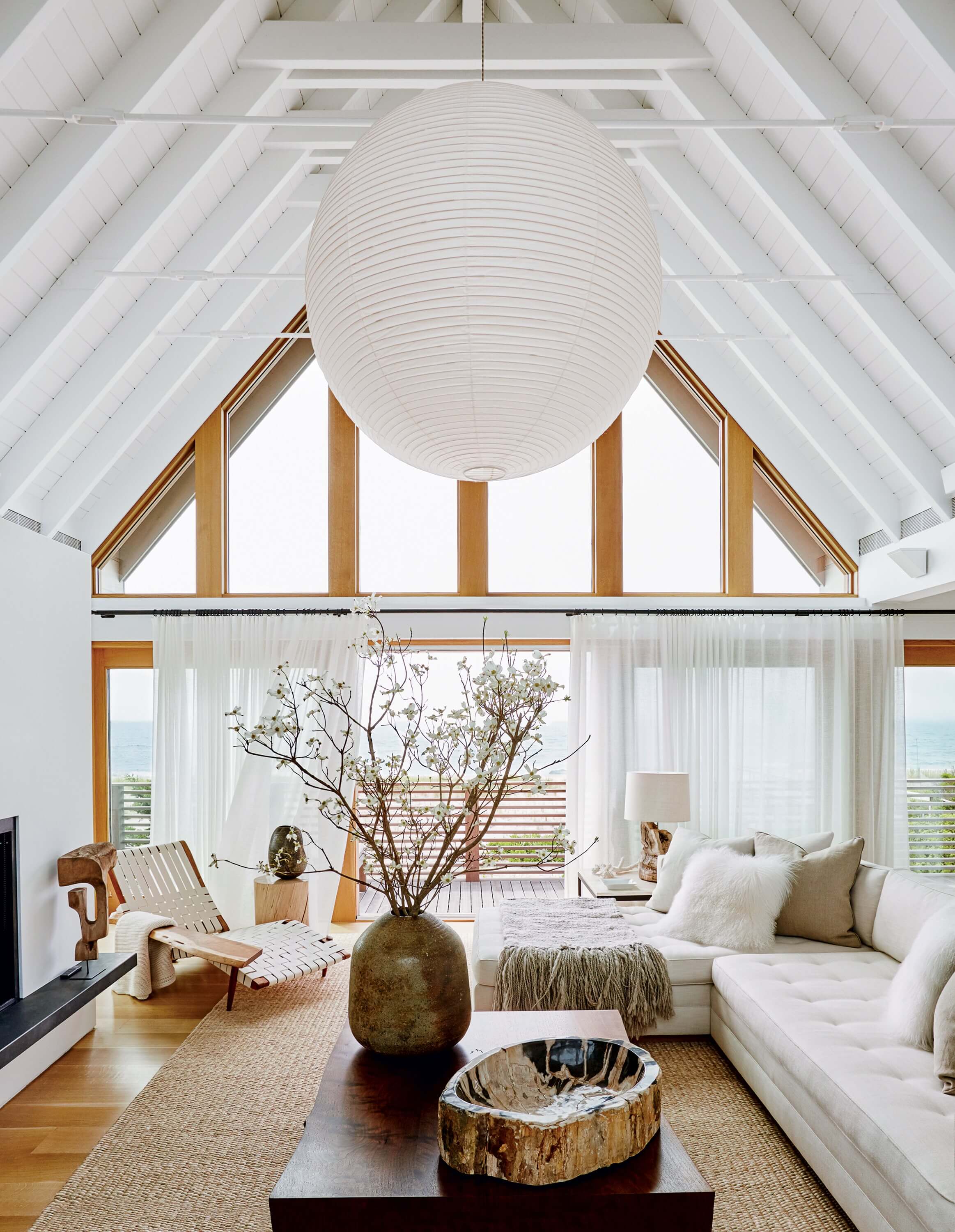 All-white living room decor idea