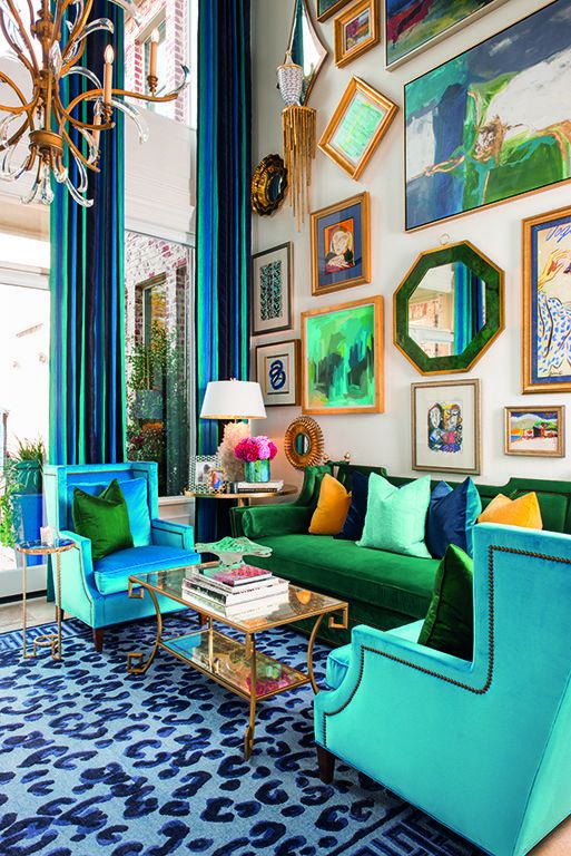 maximalist interior design  full of color