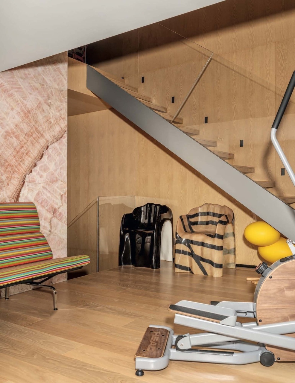 Eclectic Modern Interior Design for Family Living, guests room, unique chairs