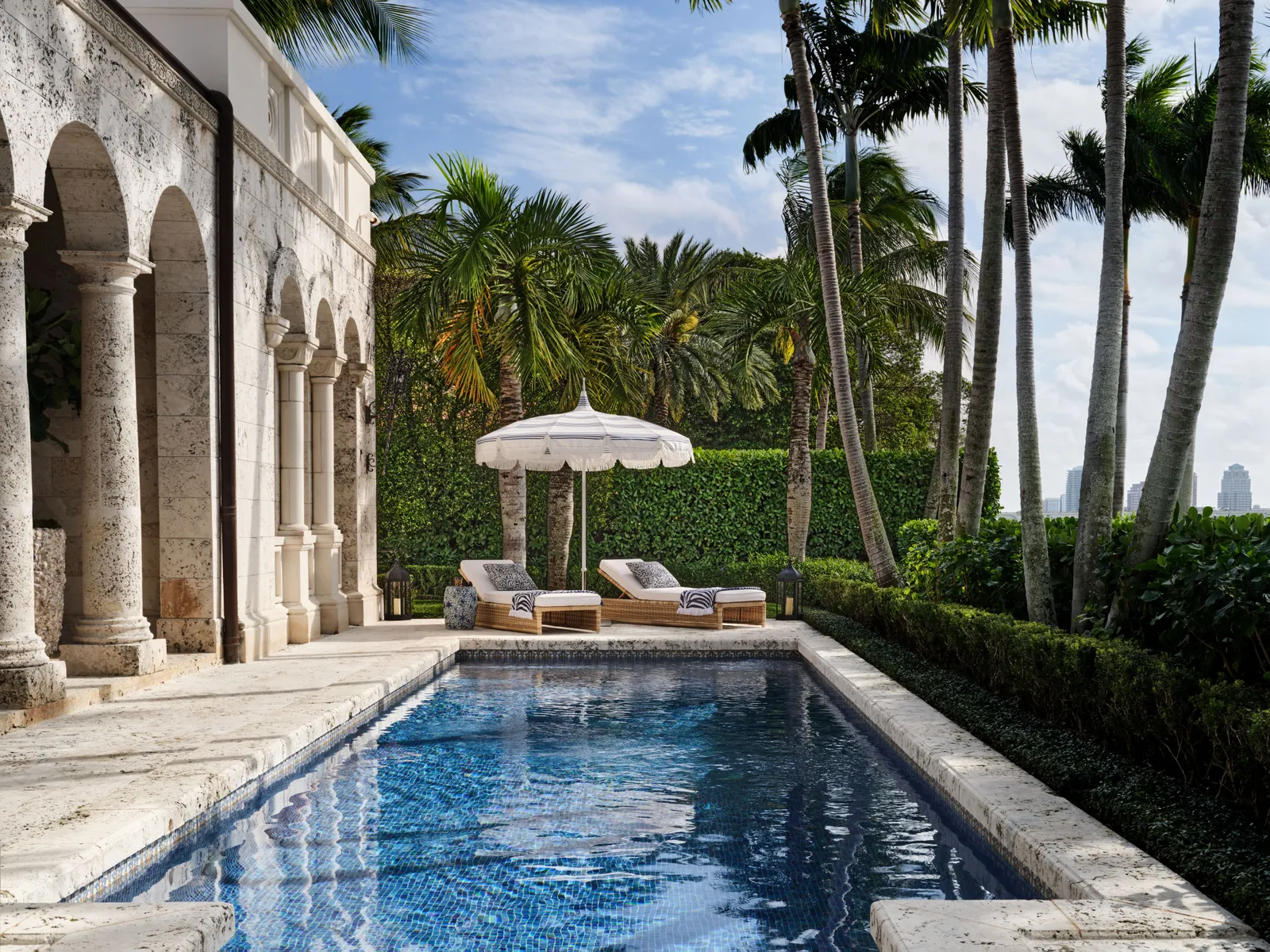 luxury pool outdoor area