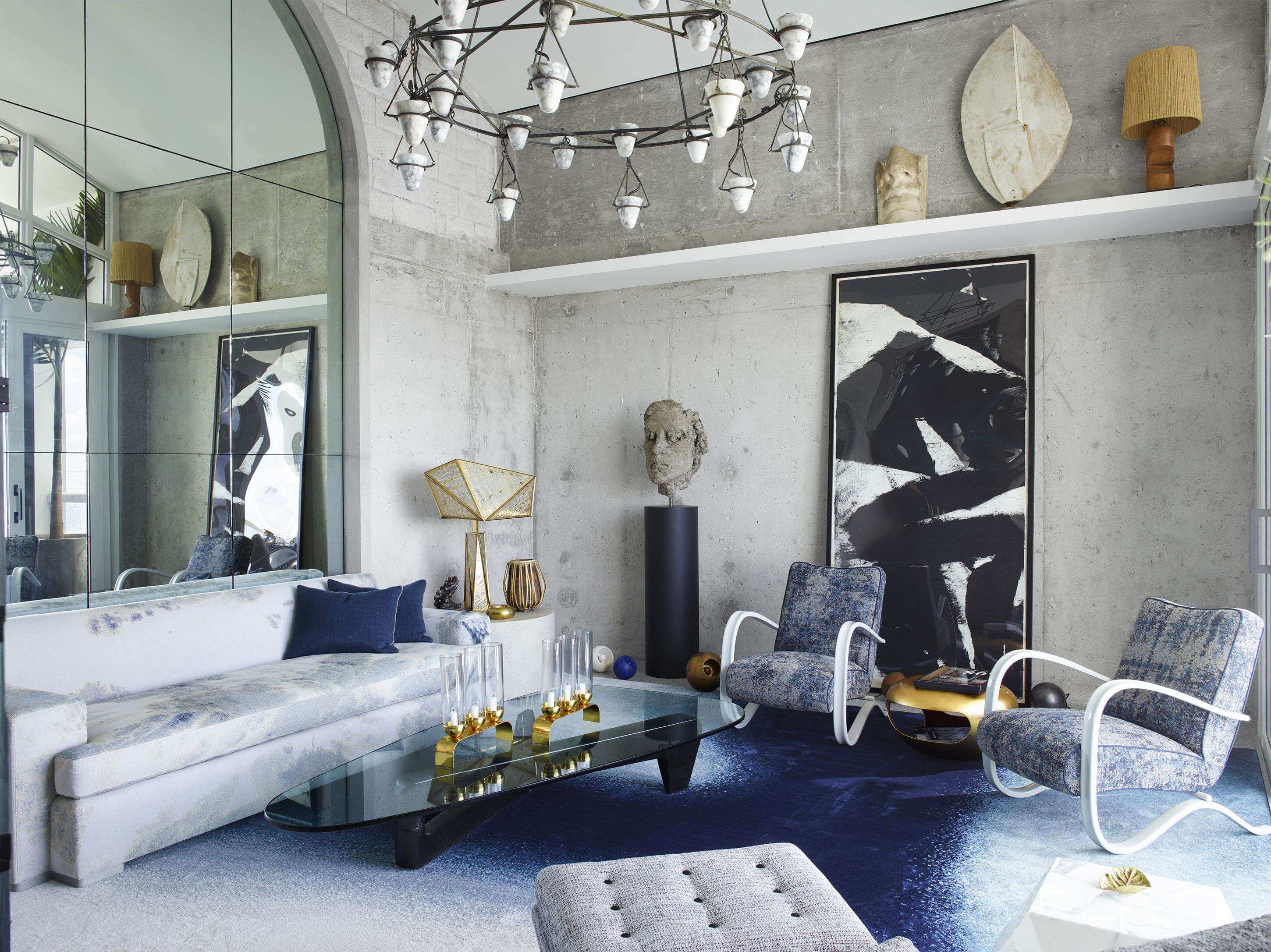 Alabaster Chandelier at Living Room Decor Ideas
