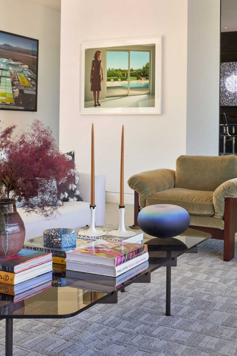 eclectic furntiure in a muted colored living room