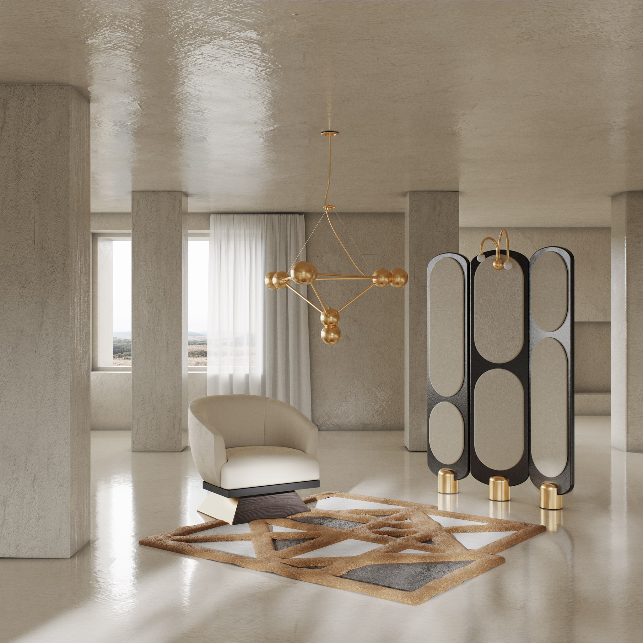 Room divider furniture decor ideas  by Hommés Studio