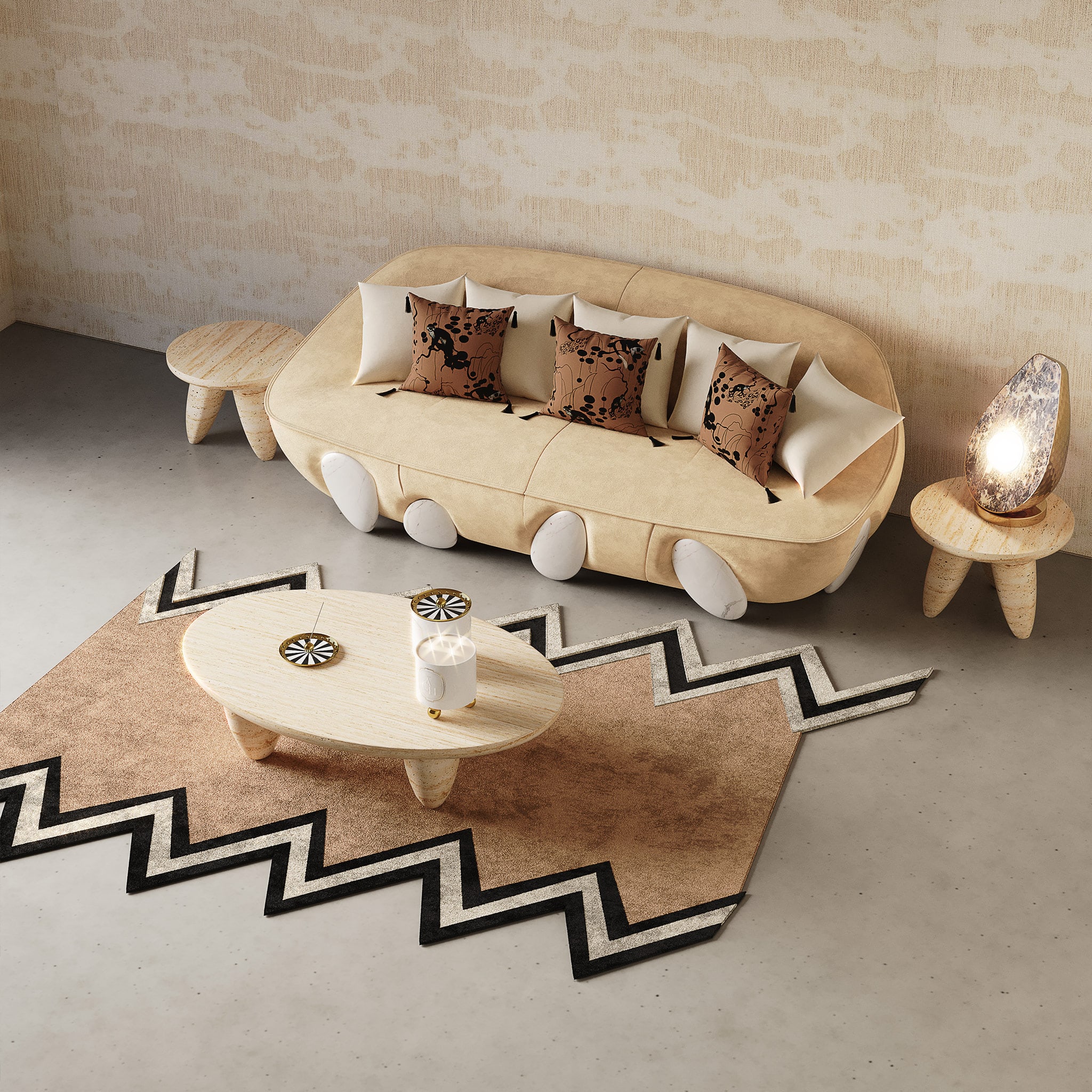 Best sofa for living room by HOMMÉS Studio