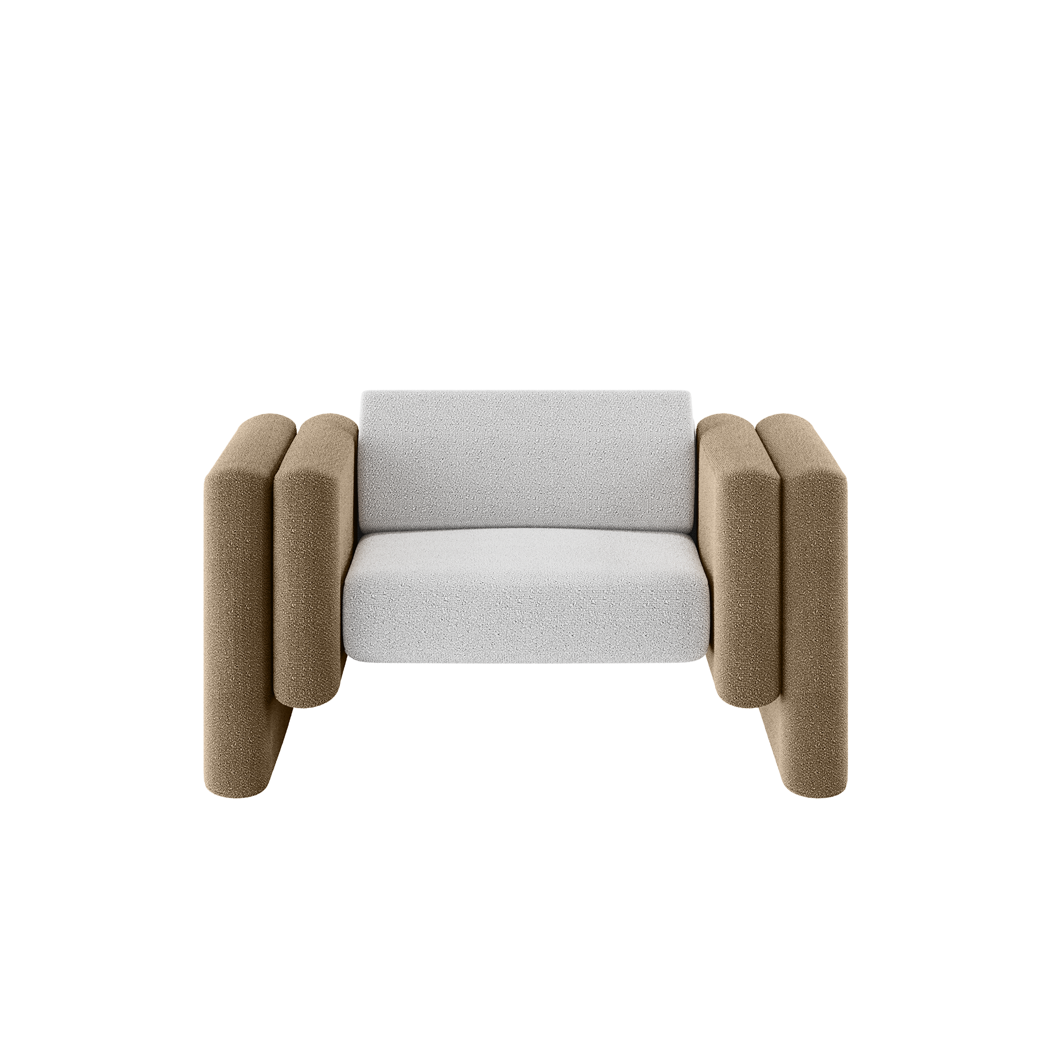 Lisola Amrchair Khaki & White by Hommés Studio