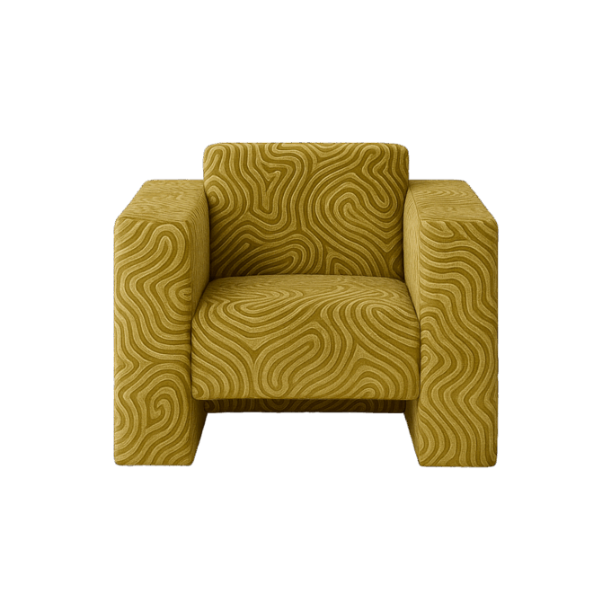 Block Armchair Green by HOMMÉS Studio