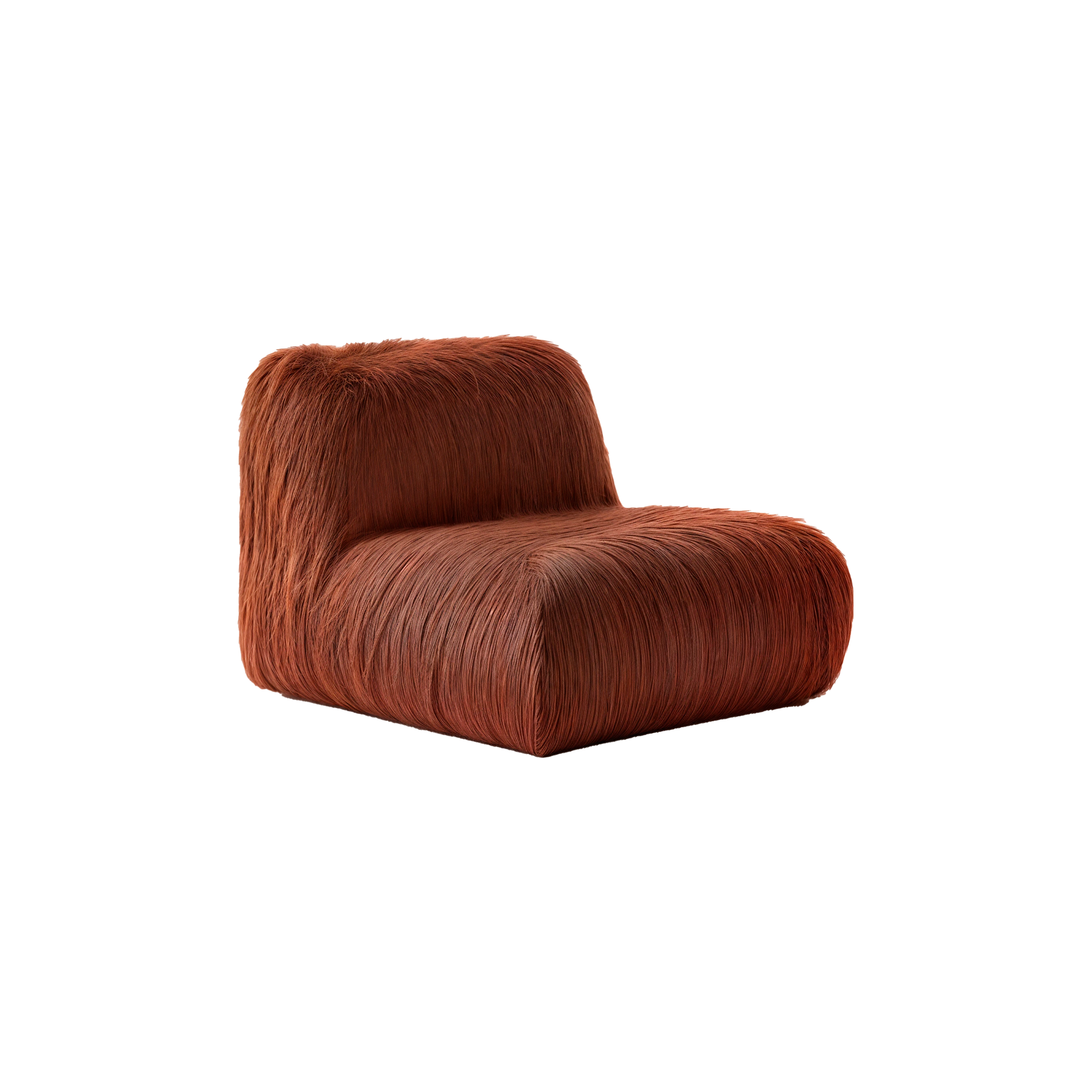 Rio Armchair Red Fur White by HOMMÉS Studio