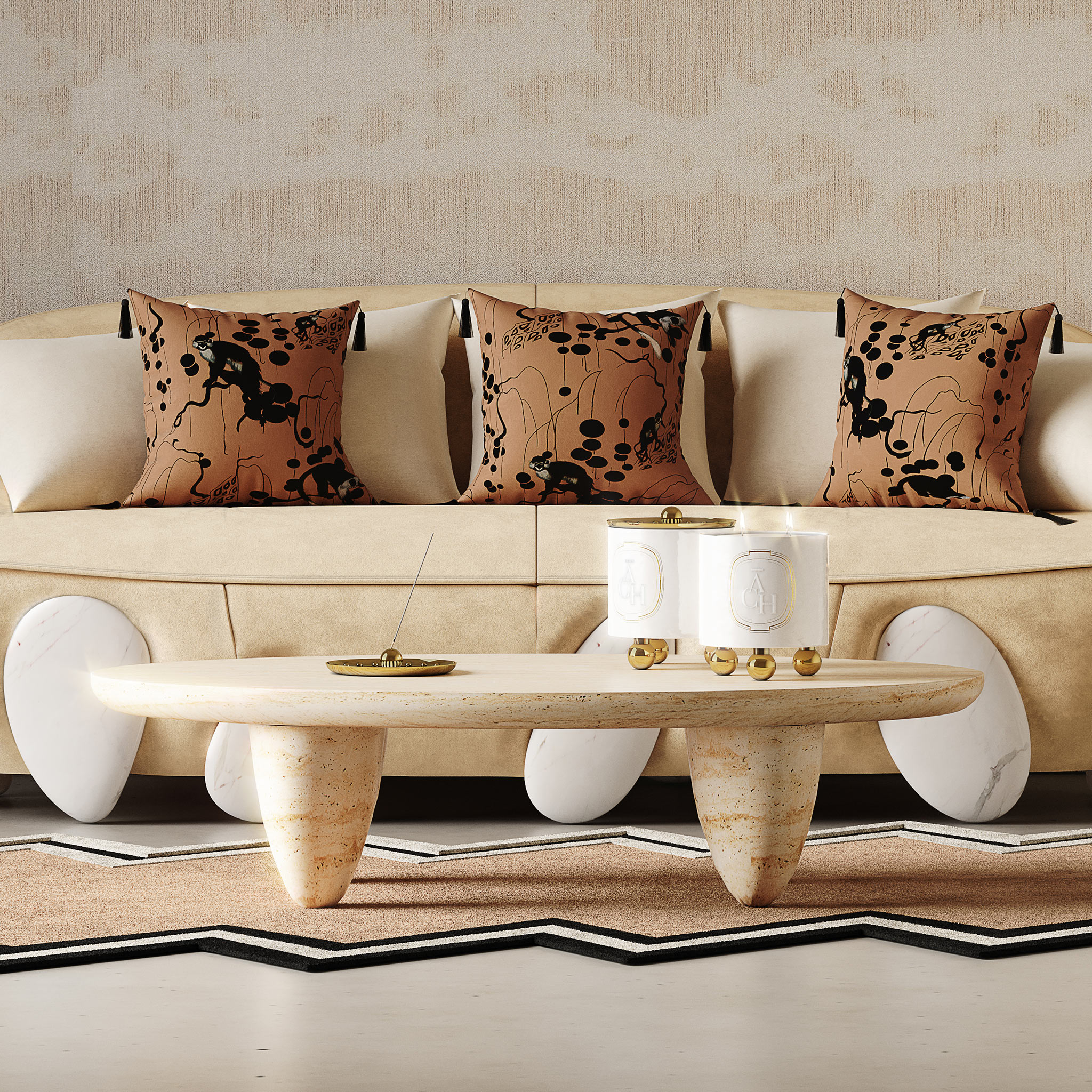 Furniture Decor Ideas using Lunarys center table by Hommés Studio
