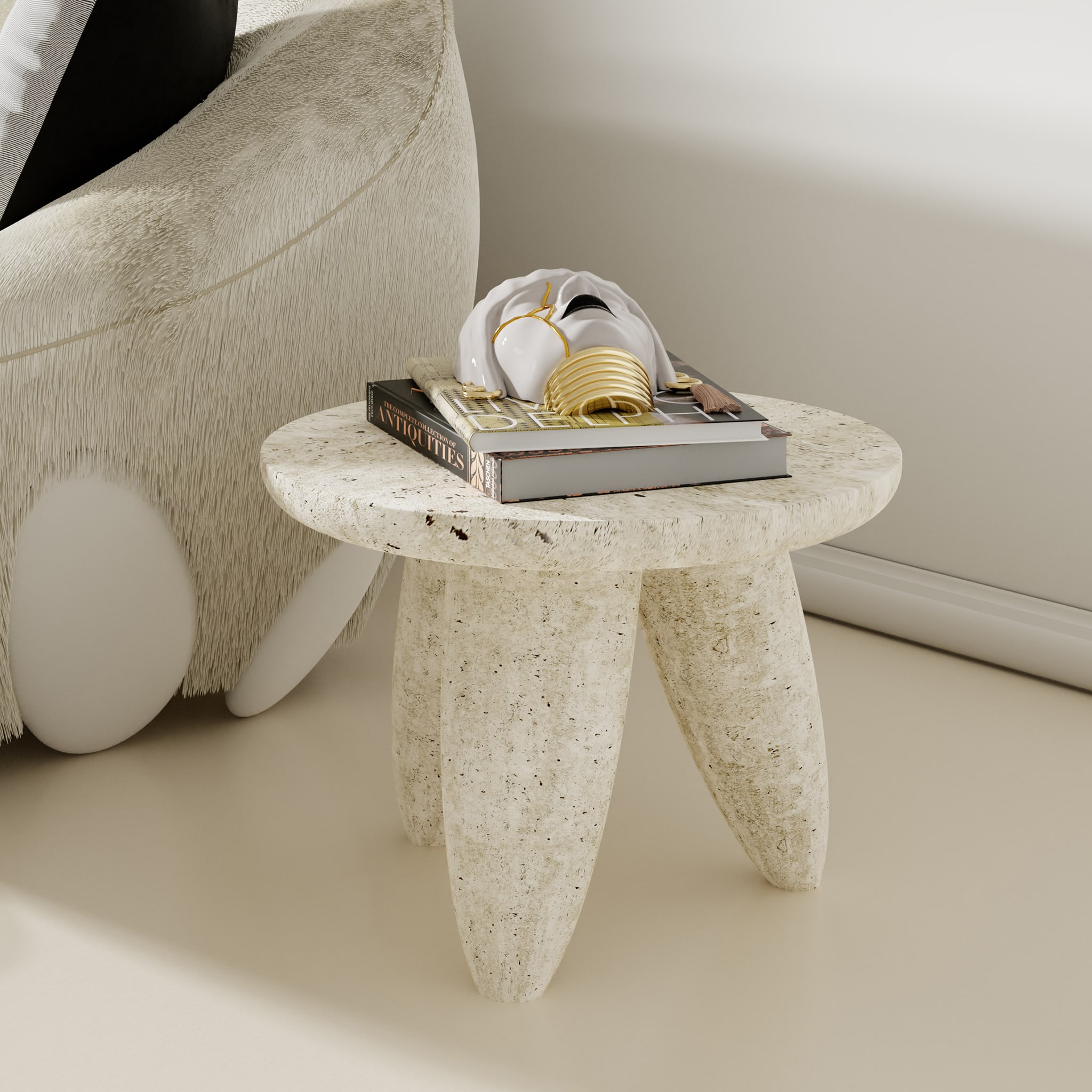 white side table made by hommés studio
