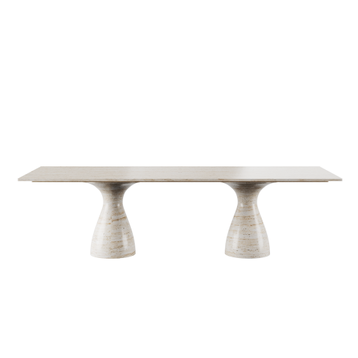 Zimmer Dining Table Travertine by HOMMÉS Studio