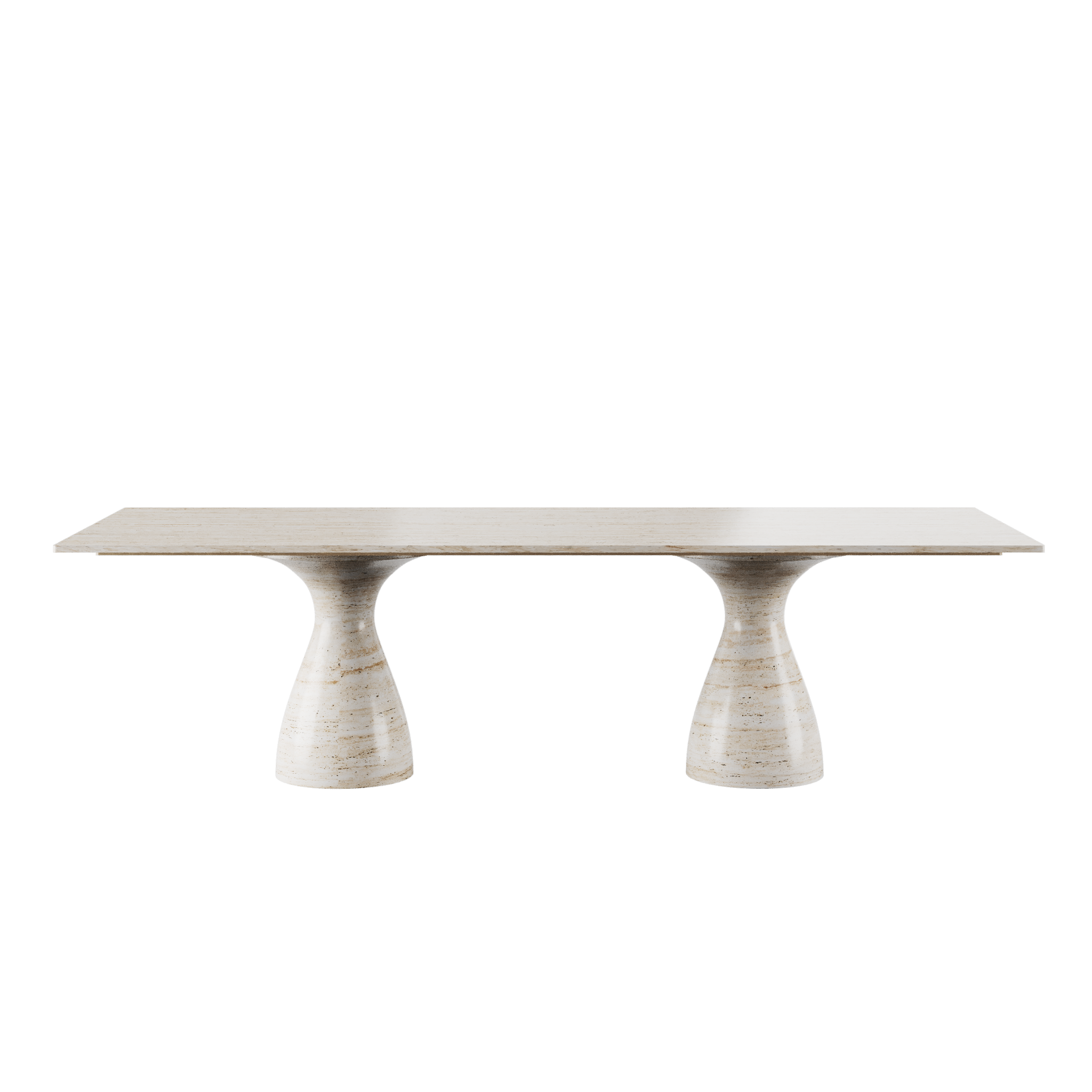 Zimmer Dining Table Travertine by HOMMÉS Studio