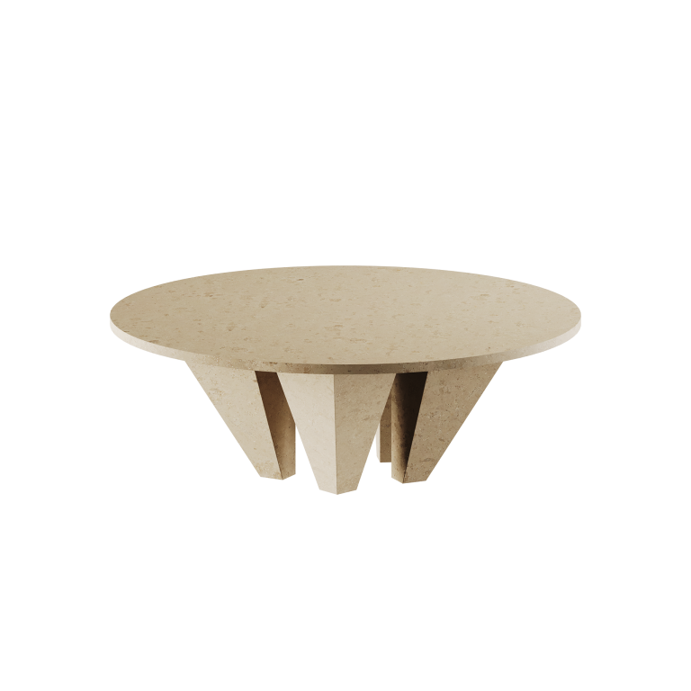 Clyde Round Center Table Natural by Hommés Studio