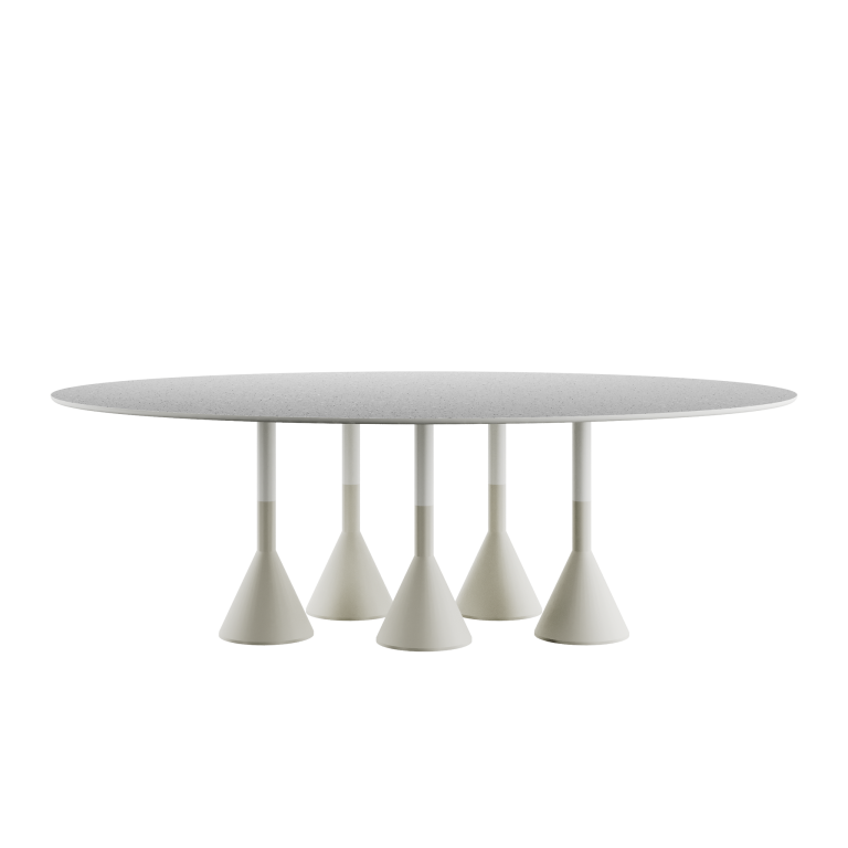 Soleil Oval Dining Table Grey by Hommés Studio