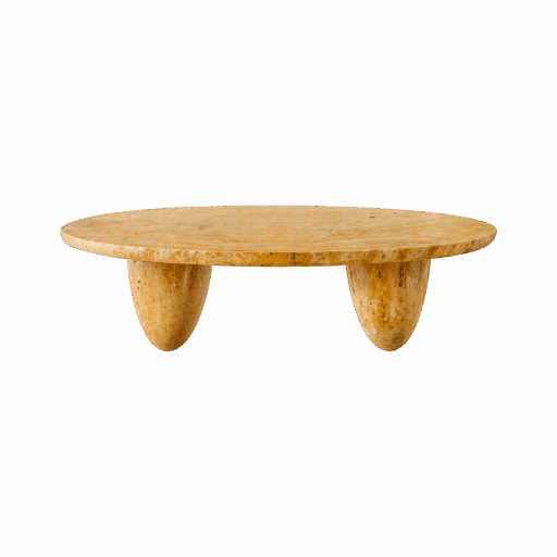 Lunarys Center Table Yellow Negrais by Hommés Studio
