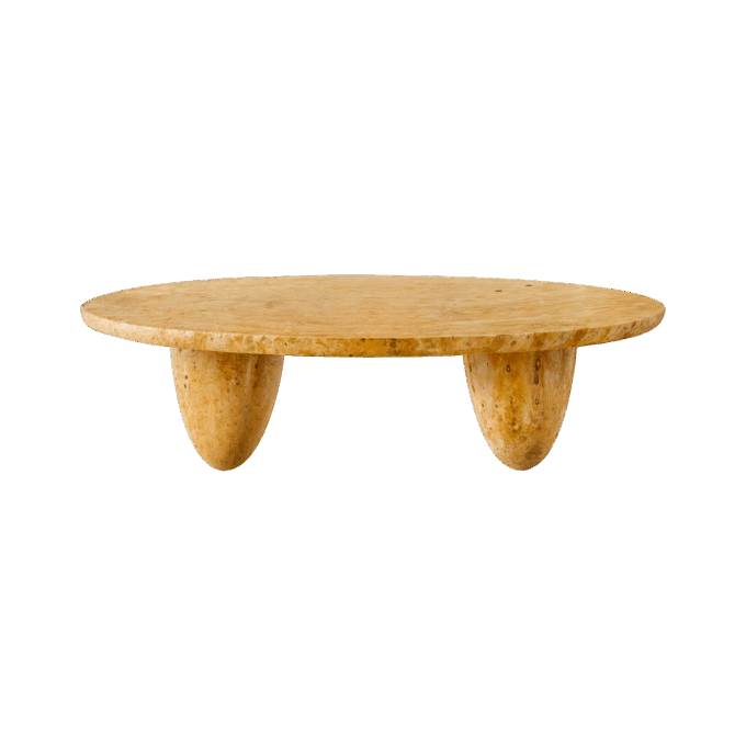 Lunarys Center Table Yellow Negrais by Hommés Studio