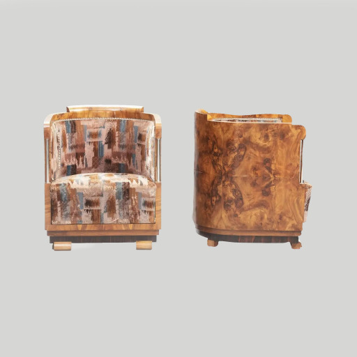 Italian Art Deco Vintage Armchairs by Hommés Studio
