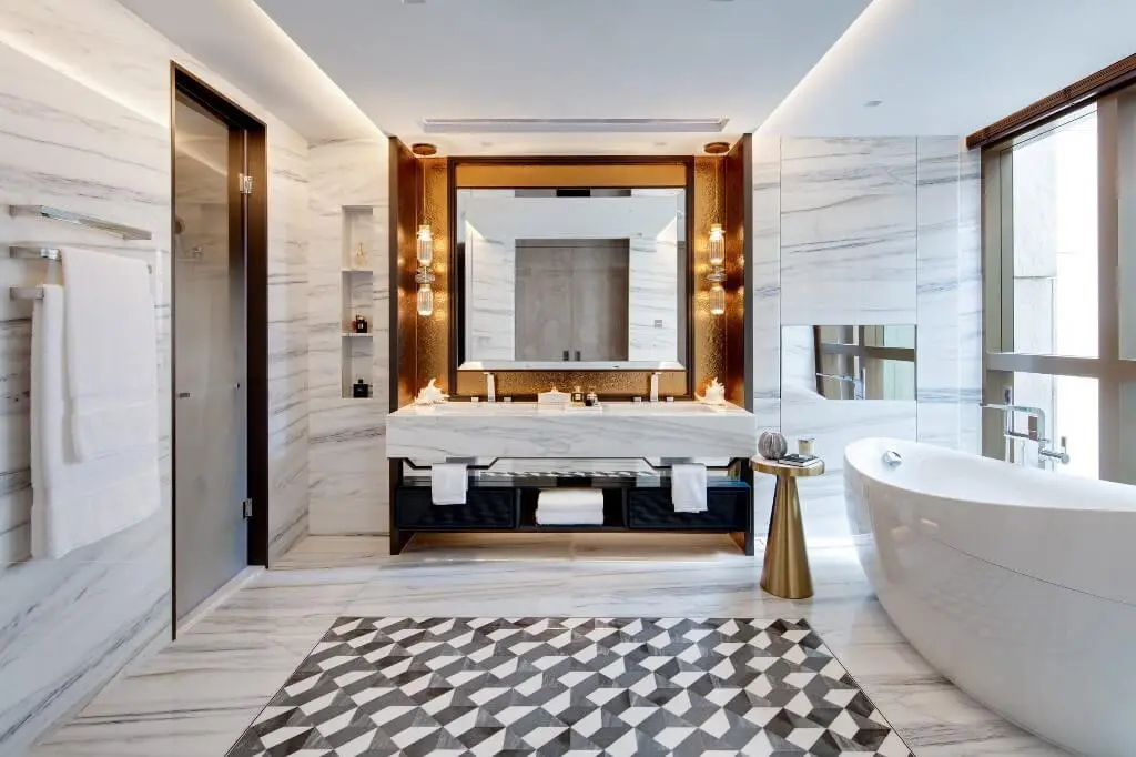 Design project of a luxury bathroom