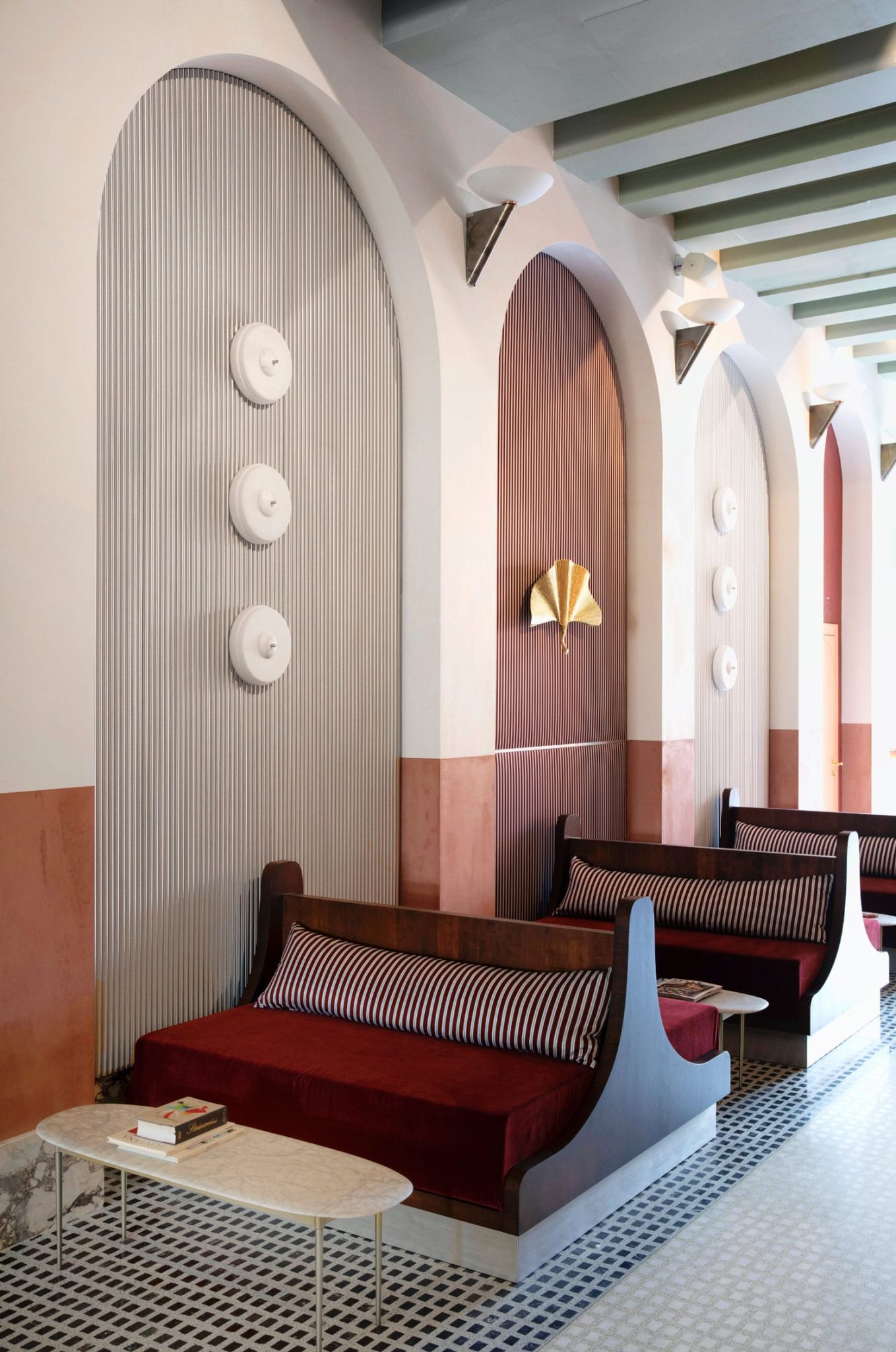 the siting room at the entrance - mediterranean hotel by dorothee Meilichzon