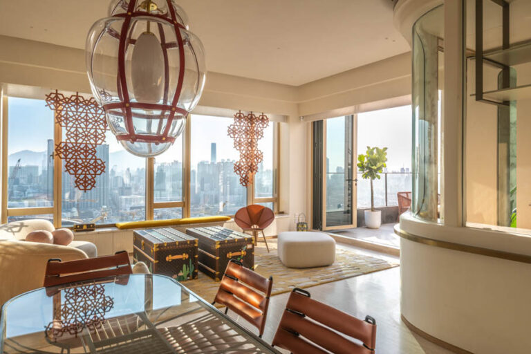 Unveiling the Art of Furniture Customization In Cream Design’s Hong Kong Penthouse