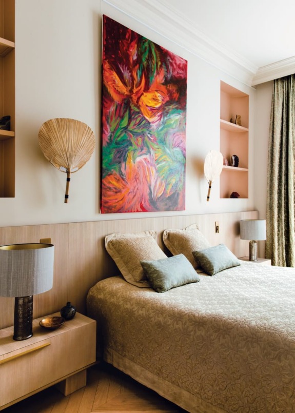Bedroom in Paris apartment of Emma Donnersberg followed by contemporary interior design ideas