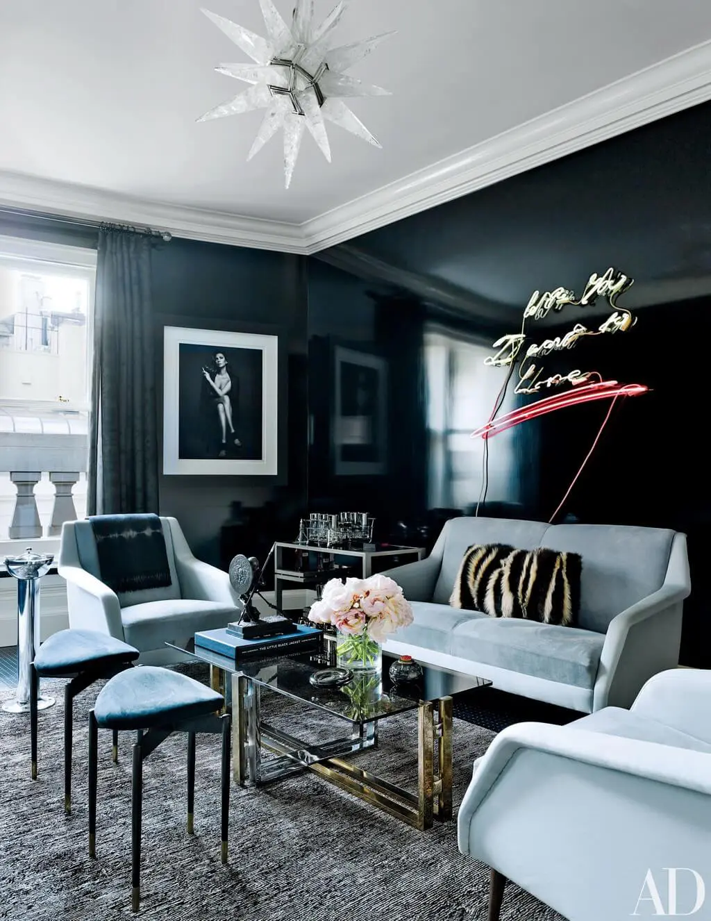 Bold Room Colors and Modern Ideas, Bringing Art Deco Vibe into Winter Home  Decorating