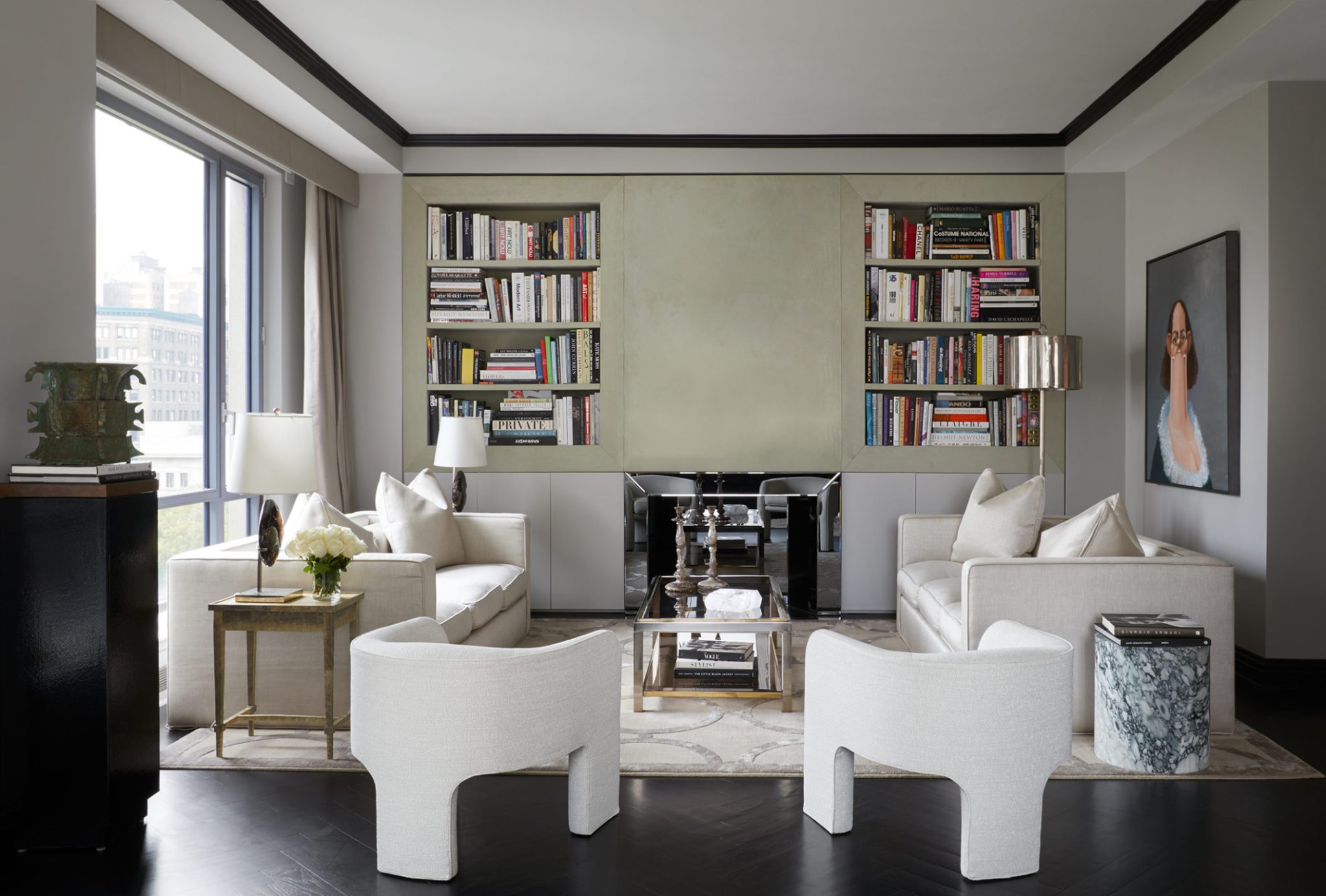 elegant living room with modern furnishing 