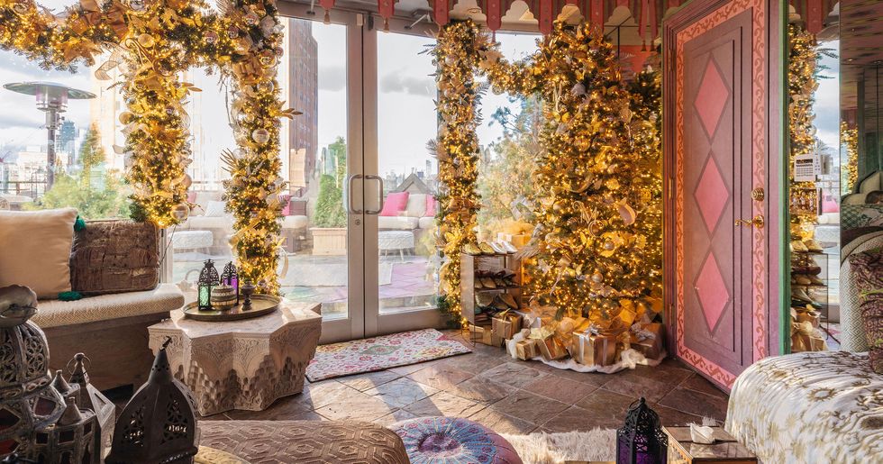 marrocan style Christmas living room 
