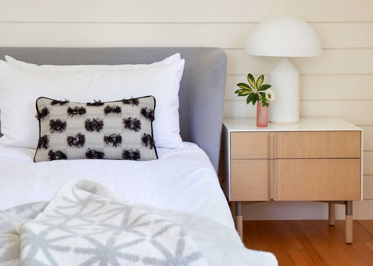 modern bedroom in neutral tones