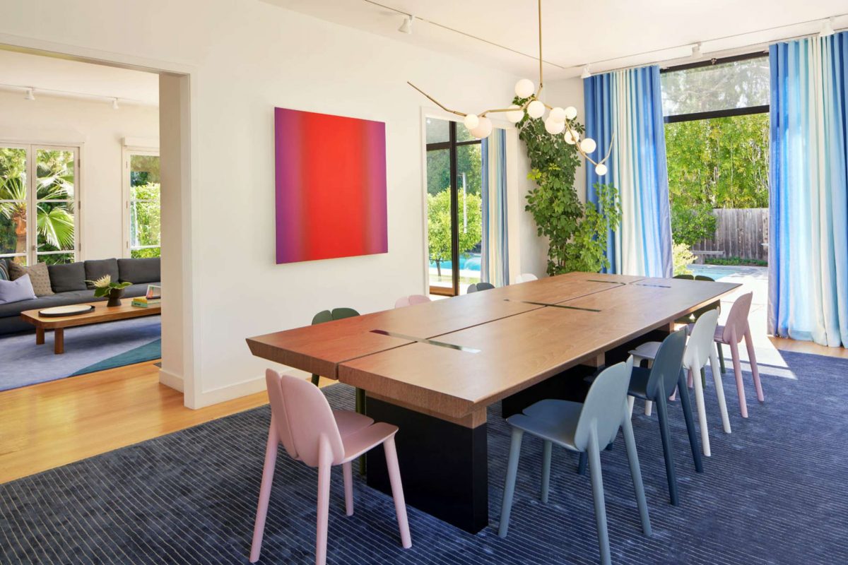 multicolored dining tables
