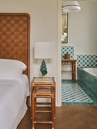 Pensione America: A Luxury Boutique Hotel with Soul, bedroom and bathroom, natural light, colors and textures
