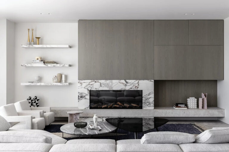 10 Stylish Living Rooms with Stone Surface to Get Inspired
