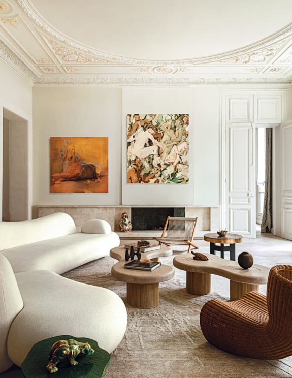 Dining room and living room together in contemporary interior design idea
