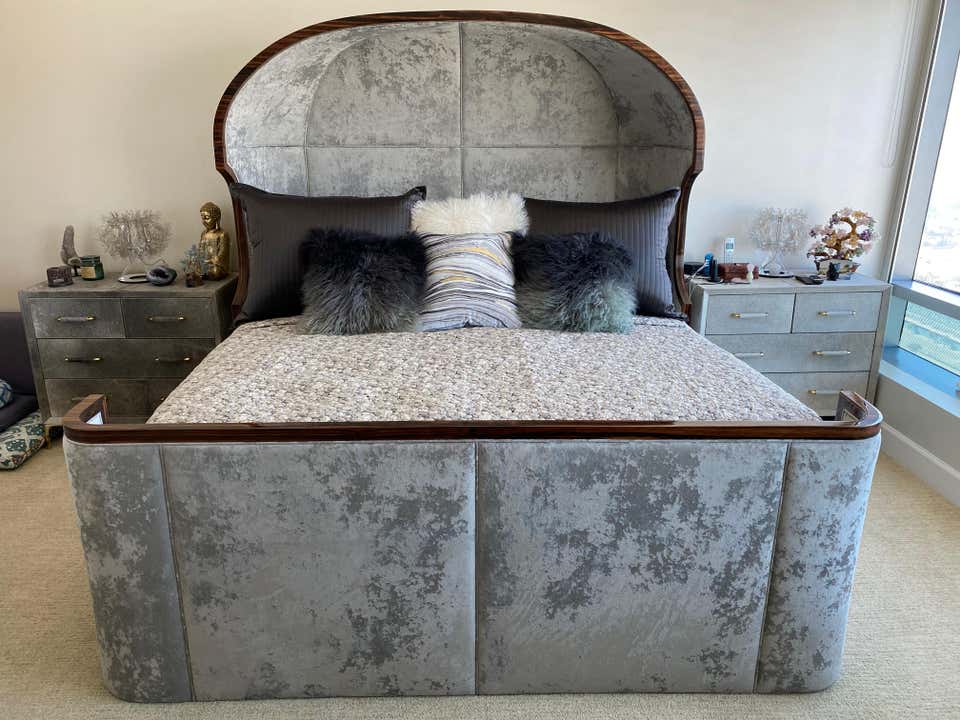 Bedroom with Macassar Ebony Canopy Bed