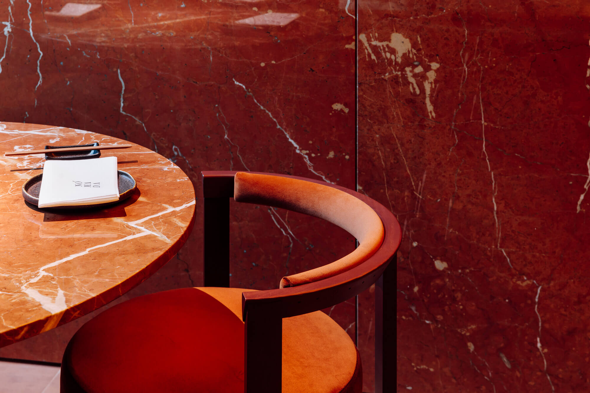 Detail of Dining Room in Earthy Hues