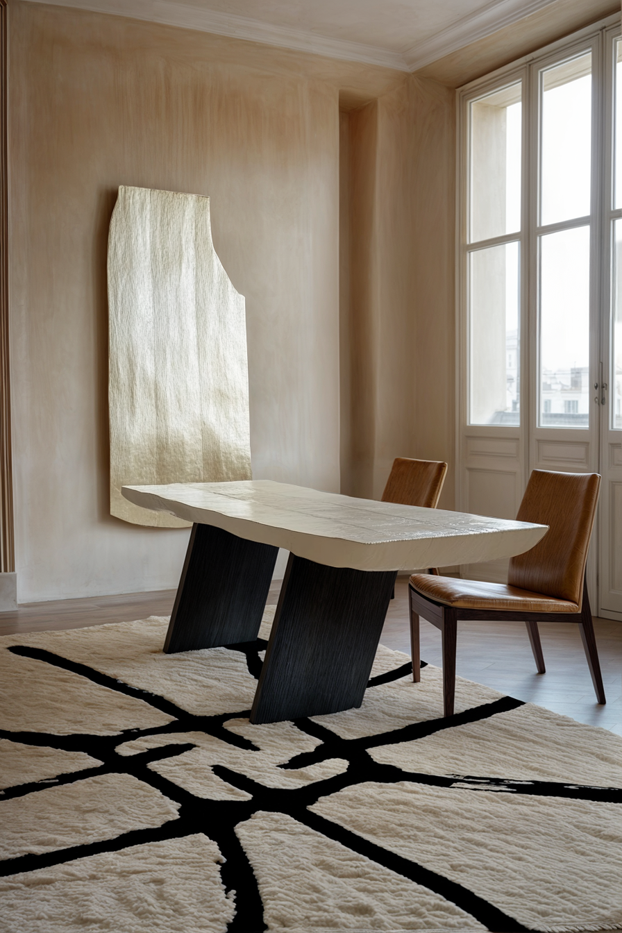 Handcrafted Unique Interior Design stone and wood furniture with unique design