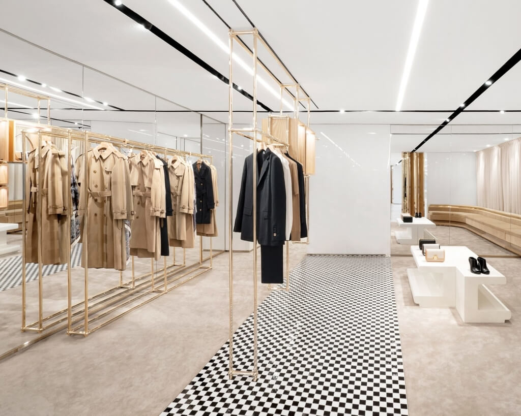 Burberry Check Pattern In Vincenzo De Cotiis Designed Store | Hommés Studio