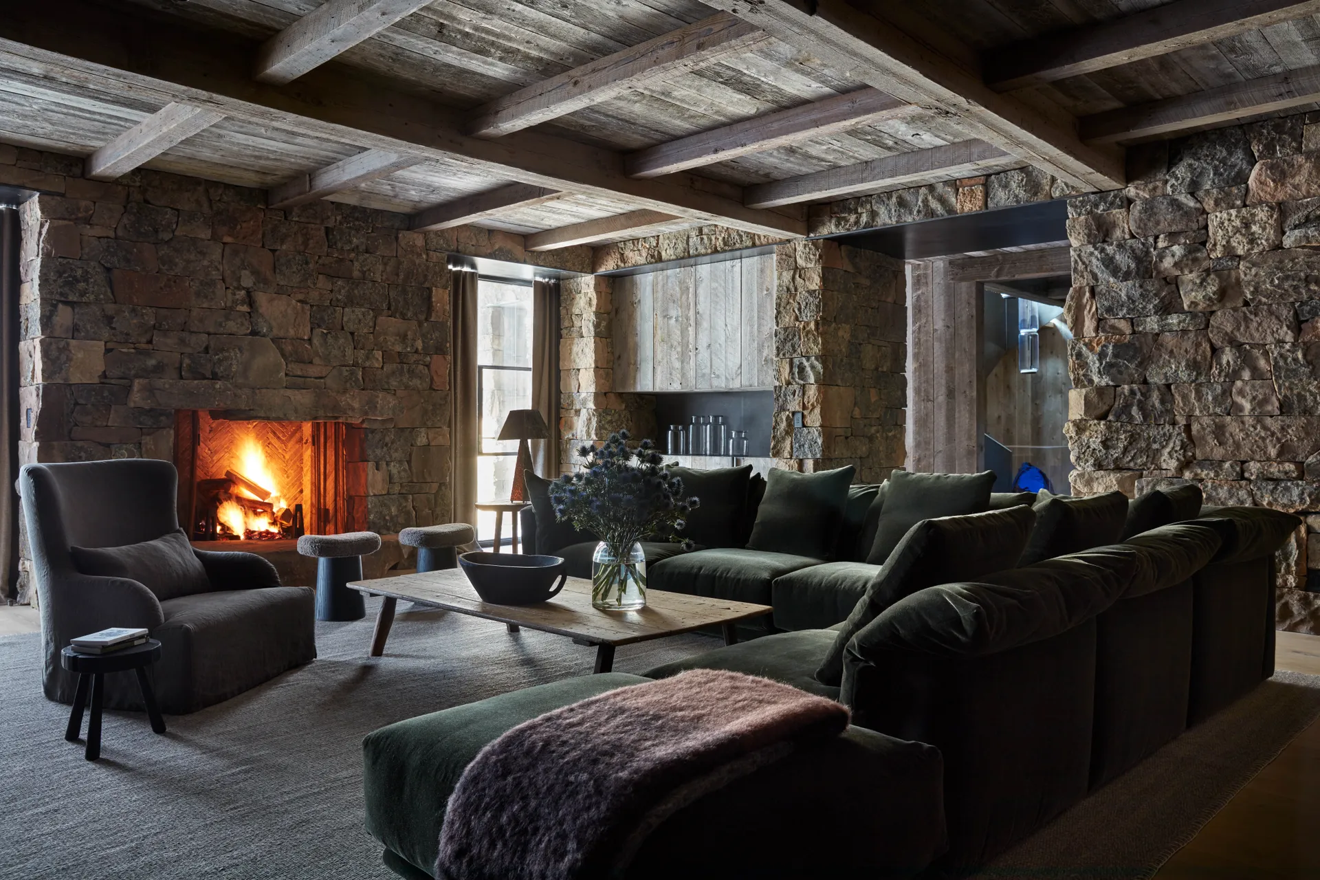 winter chalet by architect Greg Matthews and the interior designer Olivia Williams - Modern Rustic Interior Design