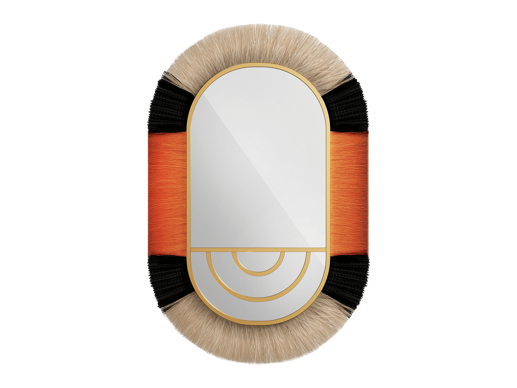 Palm decorative wall mirror for luxury wall decor