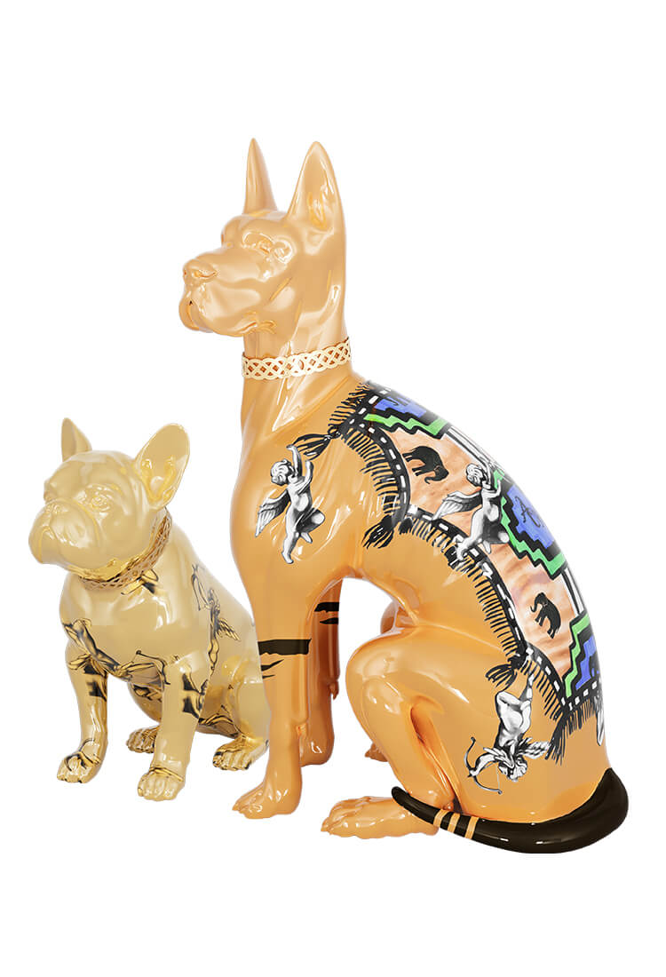 ach collection home accessories perros figurine decor