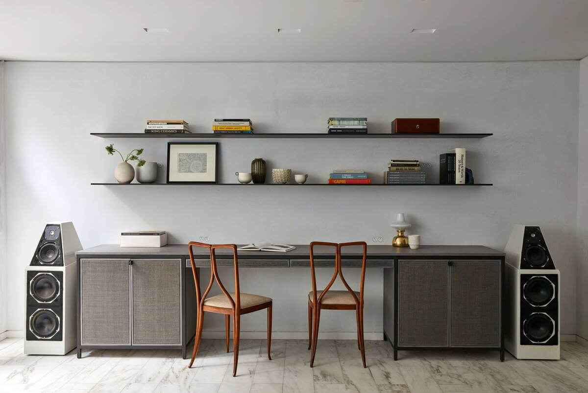 West Village Townhouse renovated by Steven Harris Architects. Interior Design by Amie Sachs.
