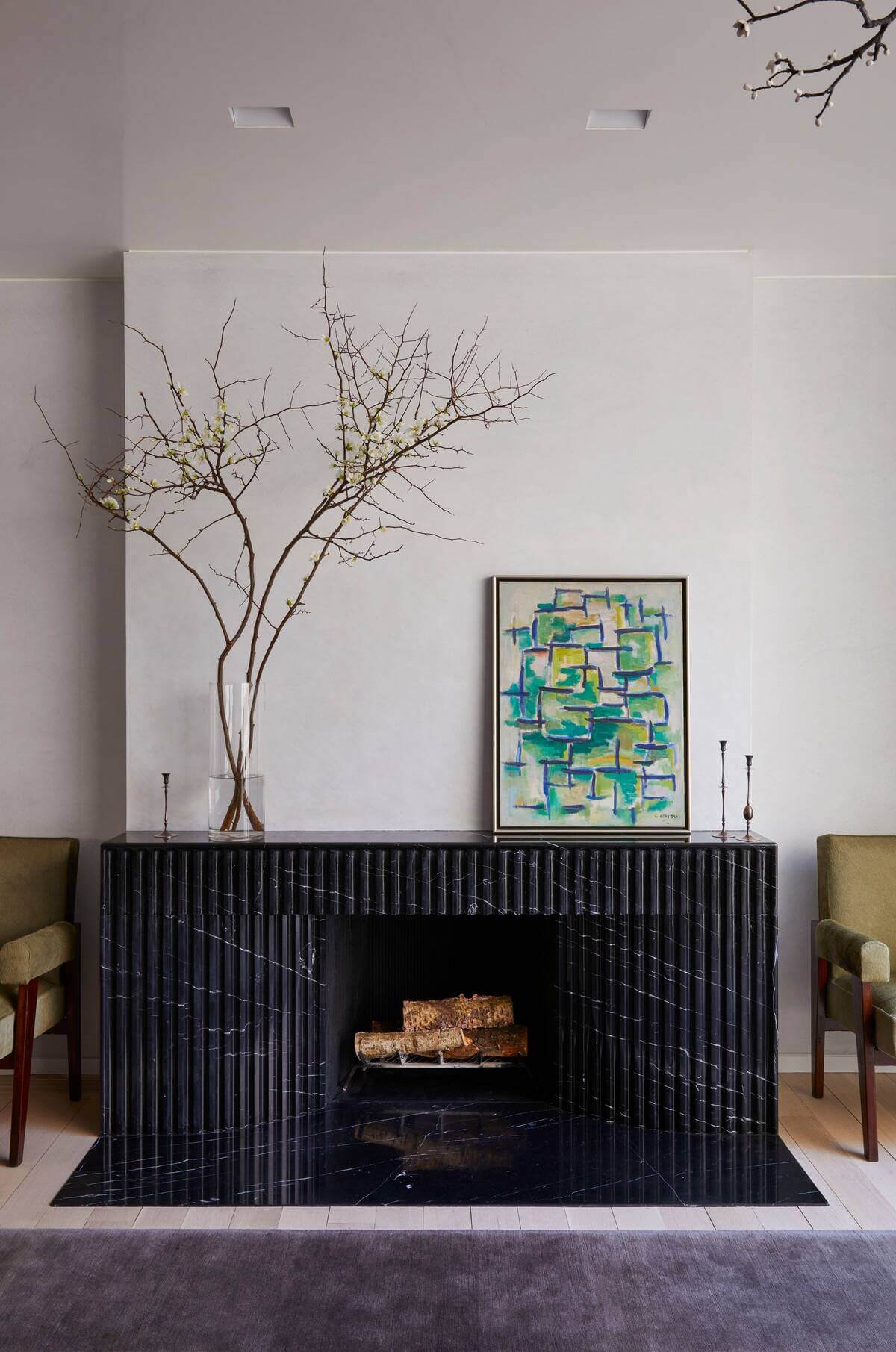 West Village Townhouse renovated by Steven Harris Architects. Interior Design by Amie Sachs.
