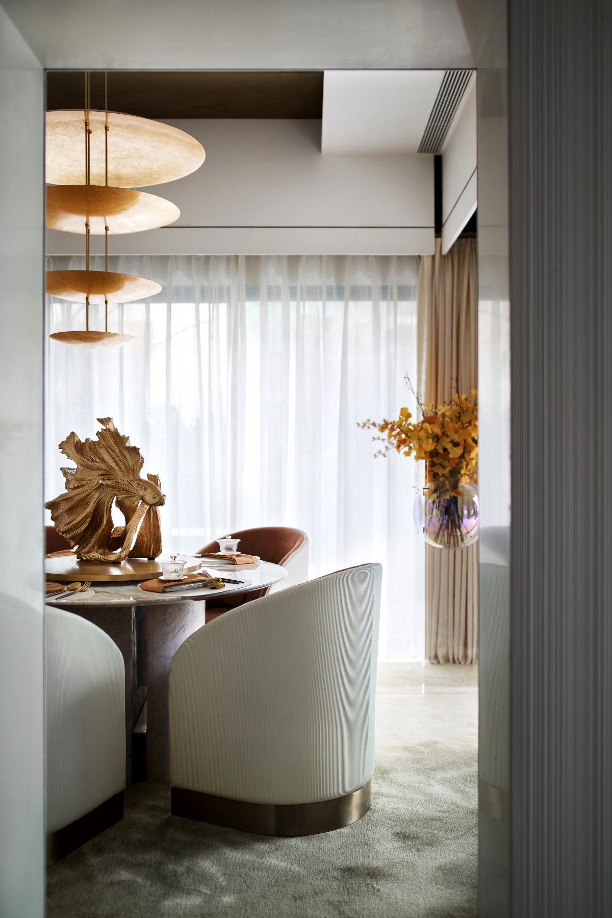 An electrifying moon story told by GBD studio in the luxury villa project - Dining Room