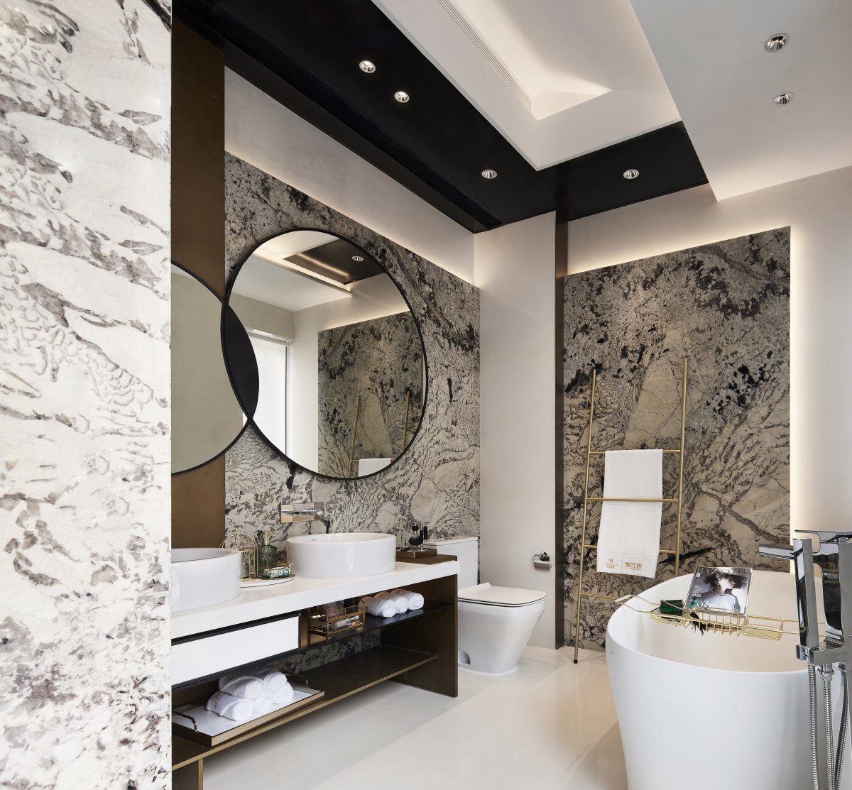 An electrifying moon story told by GBD studio in the luxury villa project - Bathroom